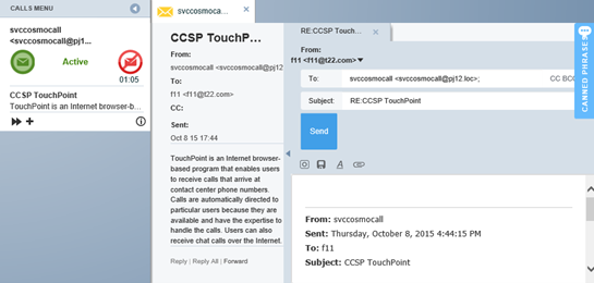 screenshot of Enghouse Contact Center
